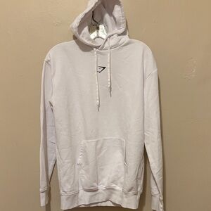 Gymshark White Hoodie with Logo